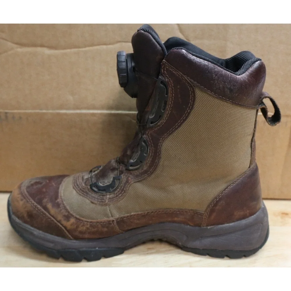 LL Bean BOA Technical Mens Brown Leather Waterproof Hunting Boots GoreTex Size 6